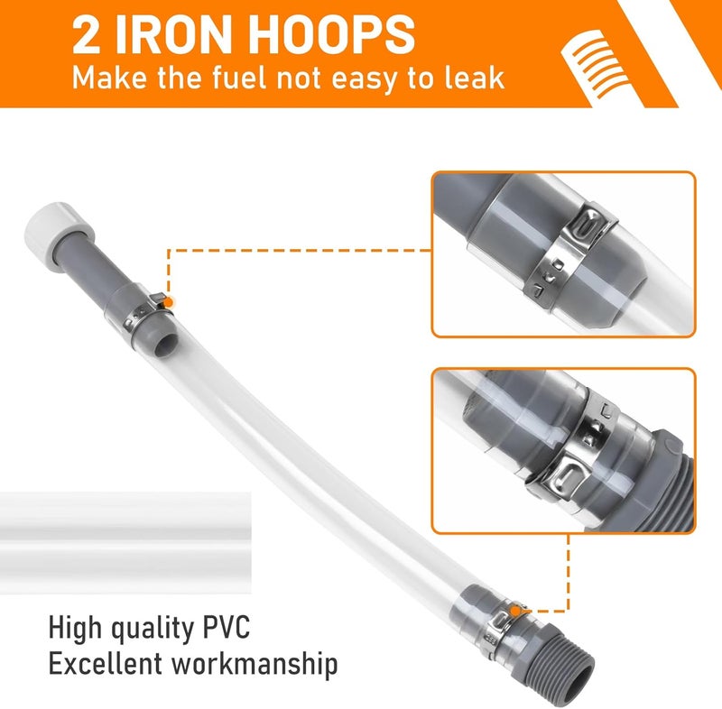 mapleza 2 PCS High - Performance Racing & Household Gas Can Hoses with 4 PCS Fuel Jug Vent Caps Fuel Can Hose Suitable for 3/5/5.5 Gallon VP Fuel Jugs - Image 4